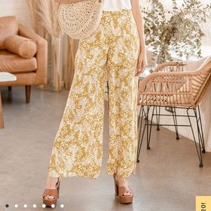 Yellow Tropical Print Pants💛
